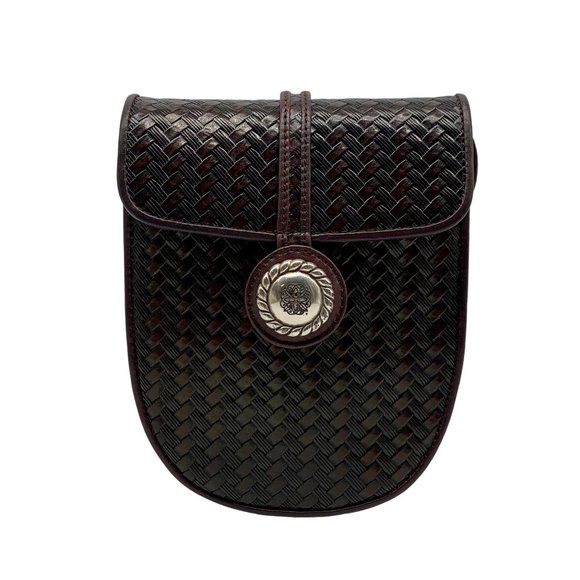 Brighton Handbags - Brighton One World Brown Woven Leather Crossbody